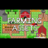 Farming Assets 2D pixel art tiles and sprites for video games, including crops, tools, soil, and farming elements for simulation games.