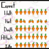 Vegie Characters – 2D animated vegetable characters designed for video games, featuring colorful sprites and dynamic animations.