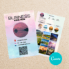 Editable Instagram business card template designed in Canva, ideal for promoting social media handles with a clean and modern style.