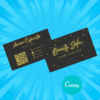 Business Card - Gold customizable, professional layout suitable for personal branding, freelancers, and corporate identity design.