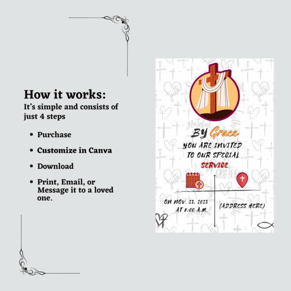 Christian Invitation Card Template
