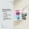 Editable Instagram business card template designed in Canva, ideal for promoting social media handles with a clean and modern style.