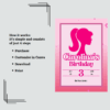 Editable Barbie Birthday Invitation Card with pink theme and stylish design.