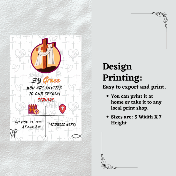 Christian Invitation Card Template