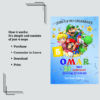 Editable Mario Birthday Invitation featuring Mario and Yoshi, with colorful video game-themed design, perfect for kids' party celebrations.