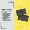 Editable business card -black template with a sleek, professional design created in Canva for personal branding or business promotion.